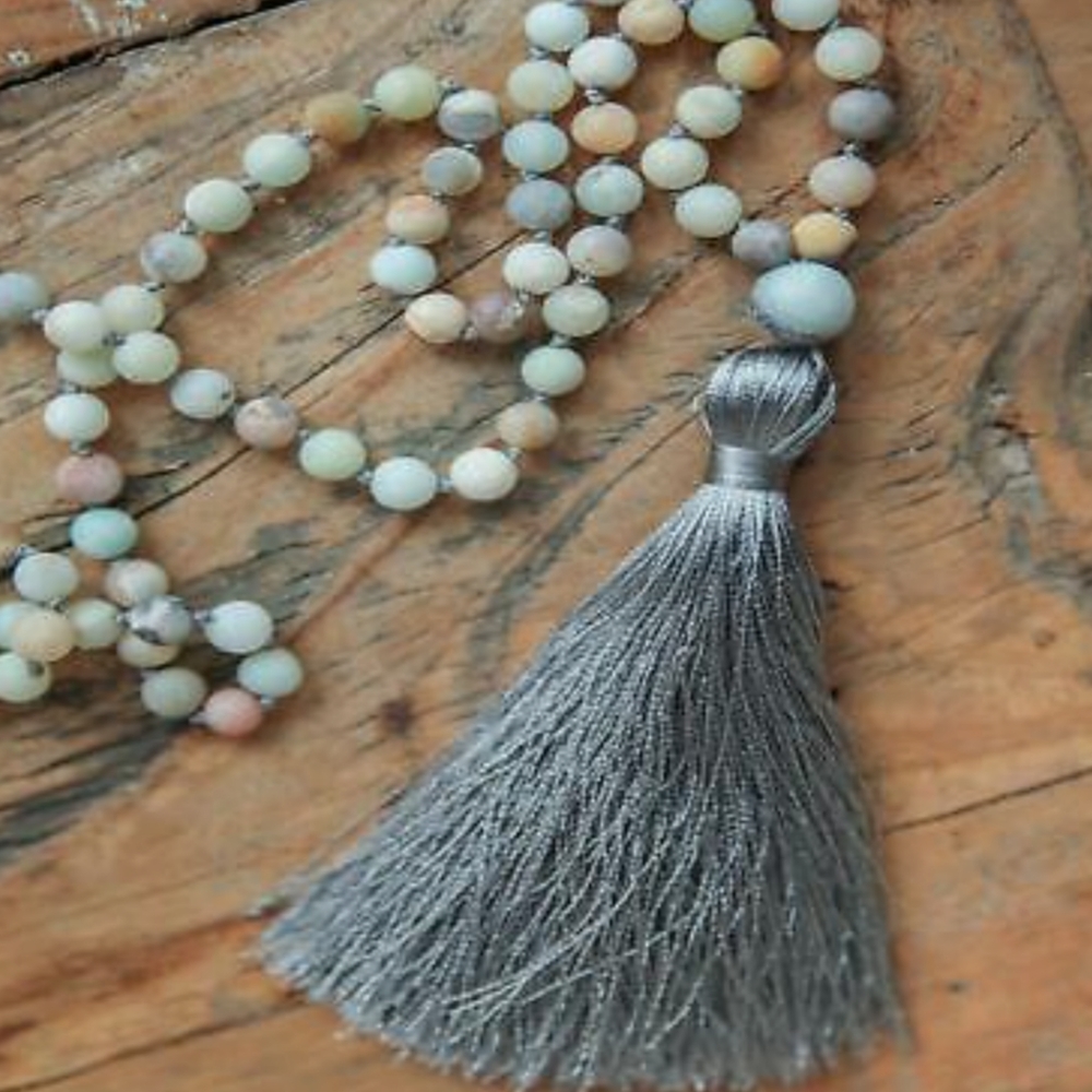 NWT 8mm Amazonite Beaded Necklace Decor Handmade